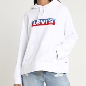 NWT Levi's Graphic Oversize Hoodie White